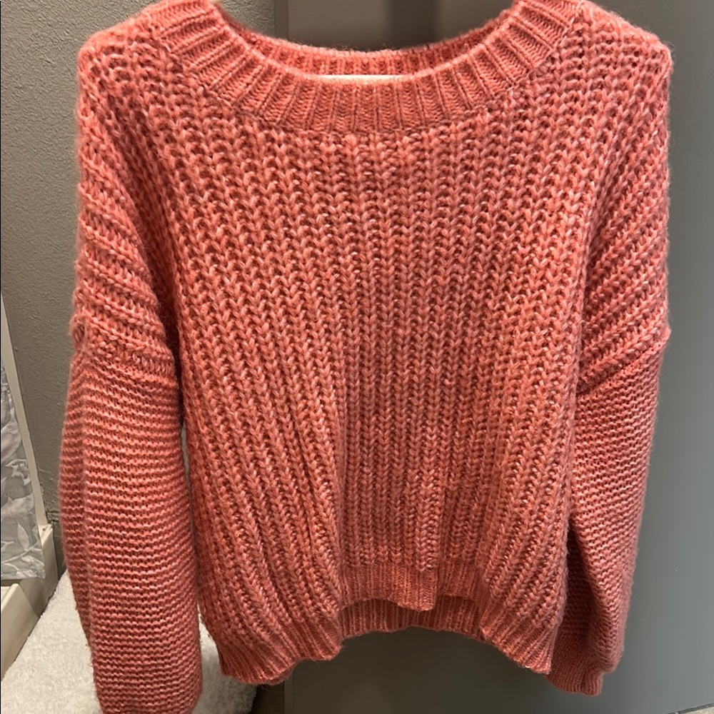 Cozy Coral Knit Sweater
